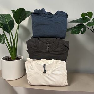 Lululemon BUNDLE (3) Vent Tech Long-Sleeve Shirt S Black Navy White